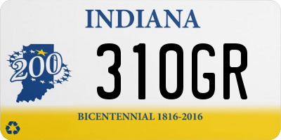 IN license plate 310GR