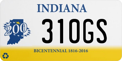 IN license plate 310GS