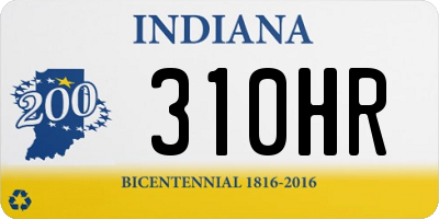 IN license plate 310HR