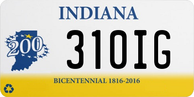 IN license plate 310IG