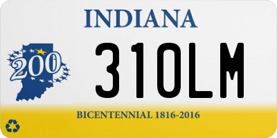 IN license plate 310LM