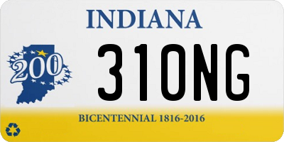 IN license plate 310NG