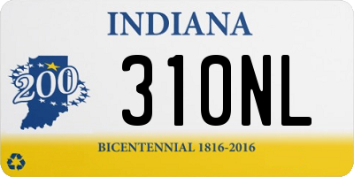 IN license plate 310NL