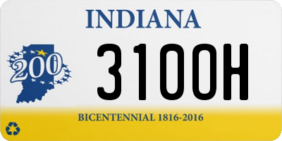 IN license plate 310OH