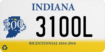 IN license plate 310OL