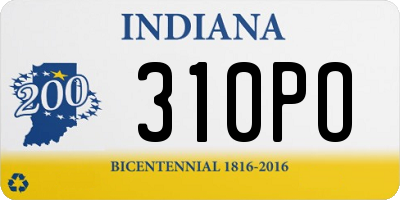 IN license plate 310PO