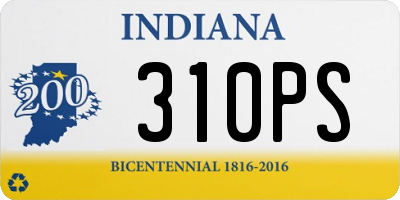 IN license plate 310PS