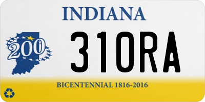 IN license plate 310RA