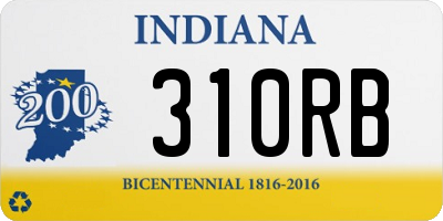 IN license plate 310RB