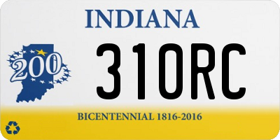 IN license plate 310RC