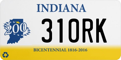 IN license plate 310RK