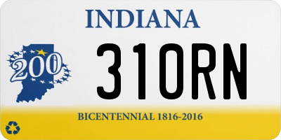 IN license plate 310RN