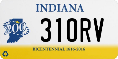 IN license plate 310RV