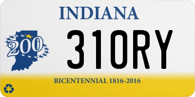 IN license plate 310RY