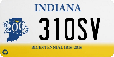 IN license plate 310SV