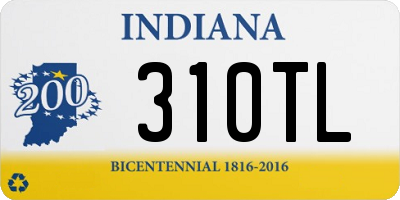 IN license plate 310TL