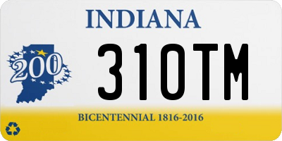 IN license plate 310TM