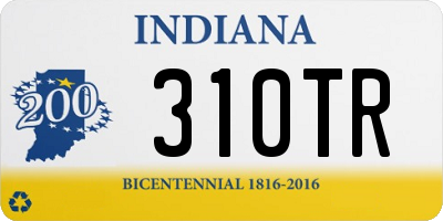 IN license plate 310TR