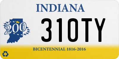 IN license plate 310TY