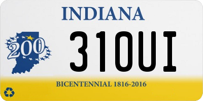 IN license plate 310UI
