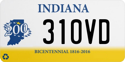 IN license plate 310VD