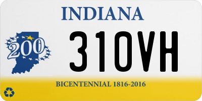 IN license plate 310VH