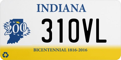 IN license plate 310VL