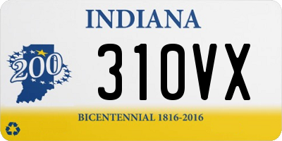 IN license plate 310VX