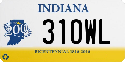 IN license plate 310WL