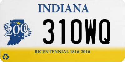 IN license plate 310WQ