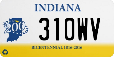 IN license plate 310WV