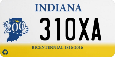 IN license plate 310XA