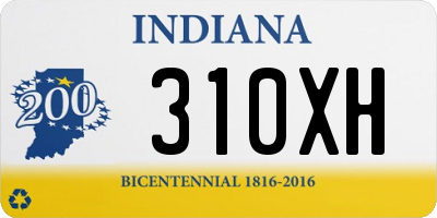 IN license plate 310XH