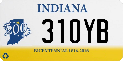 IN license plate 310YB