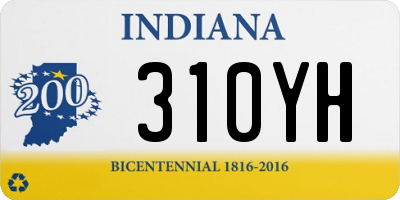 IN license plate 310YH