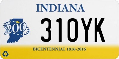 IN license plate 310YK