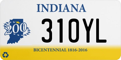 IN license plate 310YL