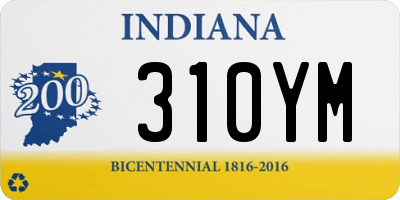 IN license plate 310YM