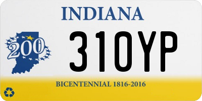 IN license plate 310YP