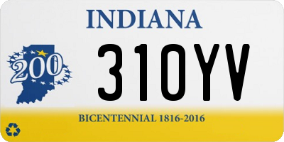 IN license plate 310YV