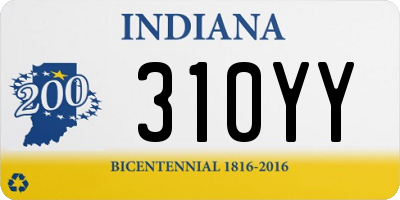 IN license plate 310YY