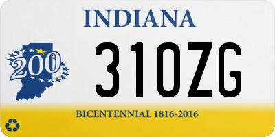 IN license plate 310ZG