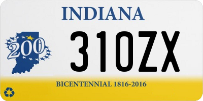 IN license plate 310ZX