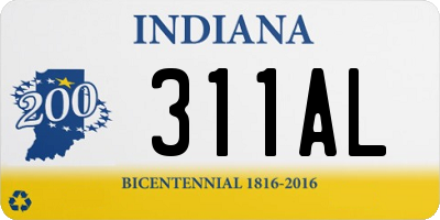 IN license plate 311AL