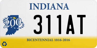 IN license plate 311AT
