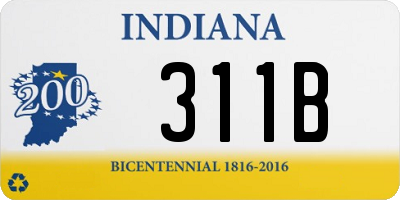 IN license plate 311B