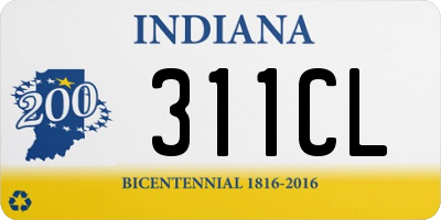 IN license plate 311CL