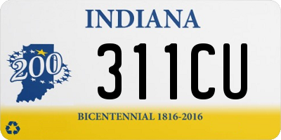 IN license plate 311CU