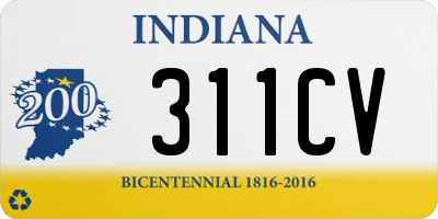 IN license plate 311CV