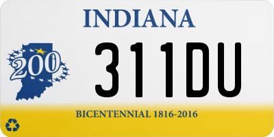 IN license plate 311DU